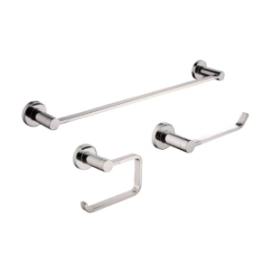 3 PC Bathroom Hardware Set Chrome