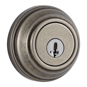 DOOR LOCK DEAD BOLT SINGLE CYLINDER PEWTER