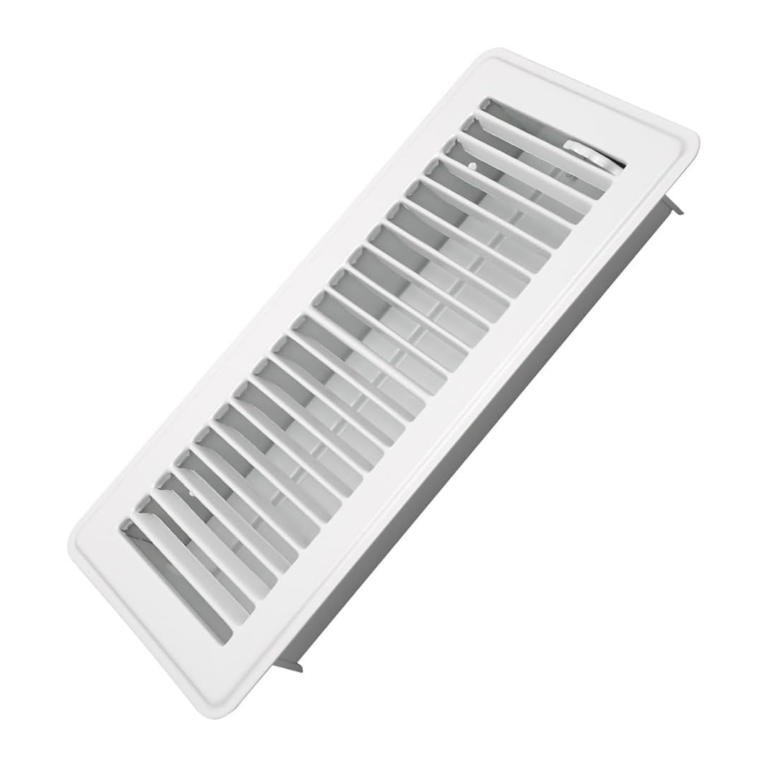 FLOOR METAL REGISTER 4 X 10 WHITE