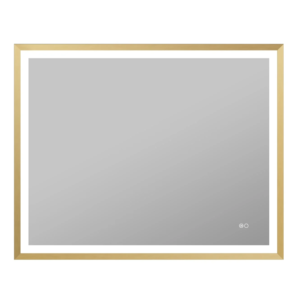 FRAMED LED MIRROR 40 X 22 GOLD .