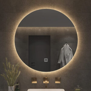 FRAMLESS LED ROUND MIRROR 32 INCH .