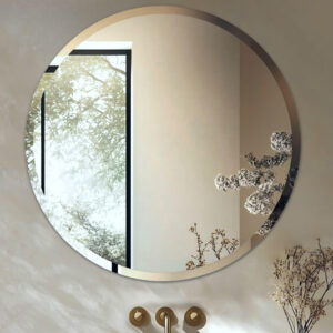 FRAMLESS ROUND MIRROR 32 INCH .