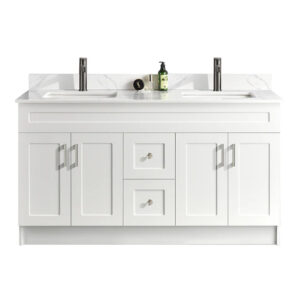HDF VANITY 30" WHITE DOUBLE DOOR