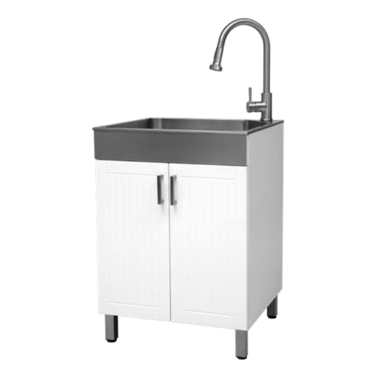 LAUNDRY SINK (STAINLESS STELL SINK, FAUCET, HDF VANITY)