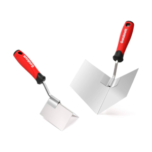 OUTSIDE CORNER DRYWALL TOOL STAINLESS STEEL WITH RED HANDLE