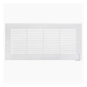 PLASTIC SIDEWALL GRILL 6IN X 14IN WHITE