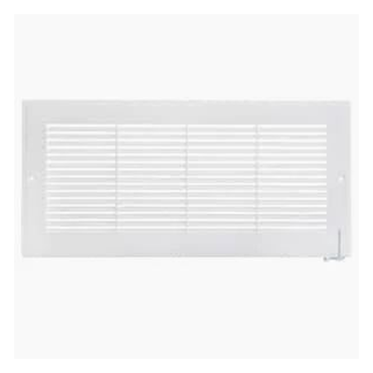 PLASTIC SIDEWALL GRILL 6IN X 14IN WHITE