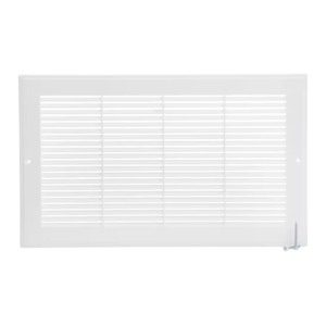 PLASTIC SIDEWALL GRILL 8IN X 14IN WHITE