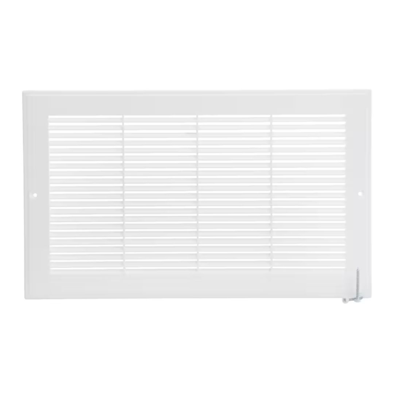 PLASTIC SIDEWALL GRILL 8IN X 14IN WHITE