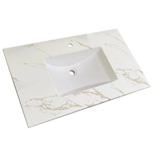 QUARTZ COUNTERTOP 42" GOLD VEIN