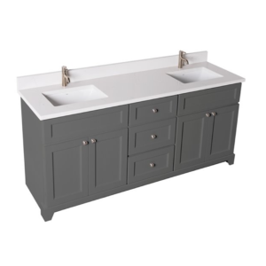 QUARTZ COUNTERTOP 72" CARRERA DOUBLE SINK