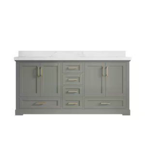 QUARTZ COUNTERTOP 72" GOLD VEIN DOUBLE SINK