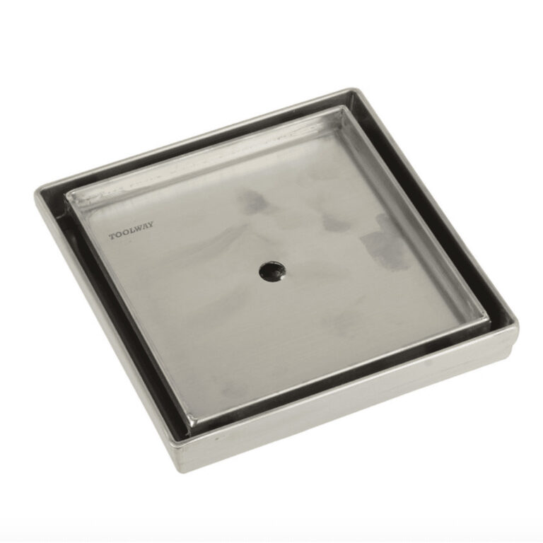SQUARE SHOWER DRAIN SQ GRID 2IN 5 3-32 IN X 5 3-32IN X 3 1-8