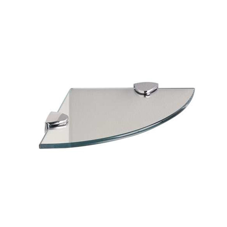 Stainles Steel Corner Shelf Round - Polished Chrome