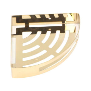 Stainles Steel Corner Shelf Round - Polished Gold