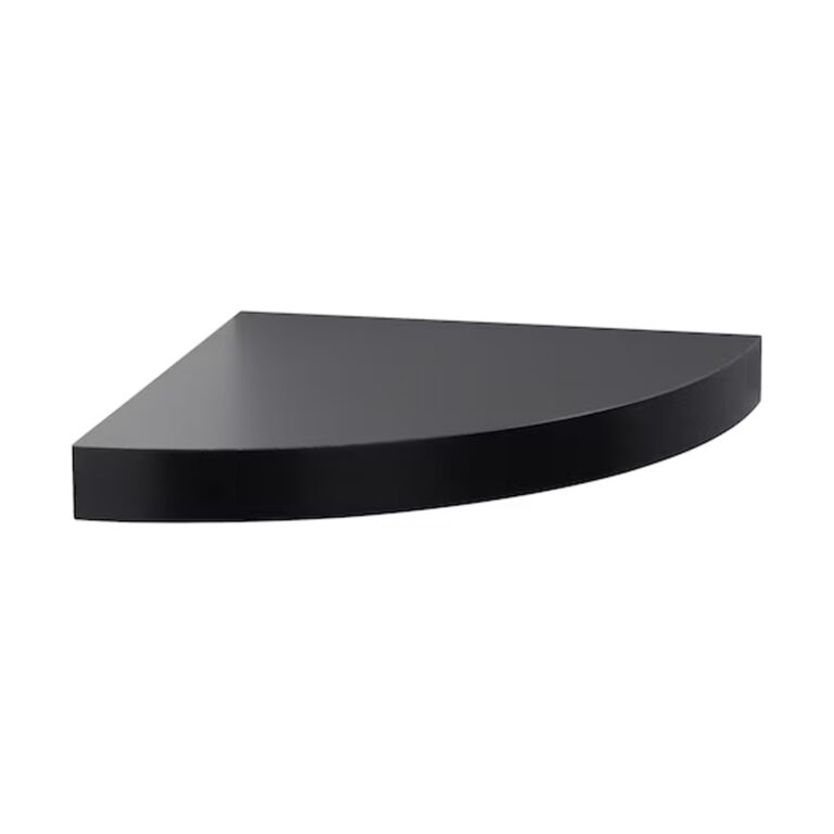 Stainles Steel Corner Shelf Round - Polished Matt Black