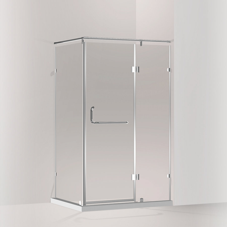 L SHAPE FRAMELESS SHOWER DOOR CHROME 60″ X 72″ (60″ X 72″)